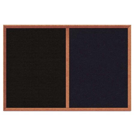 United Visual Products Enclosed Corkboard, 1 Door, 60"x36", 4" Fra UV3424-WHITE-SURF